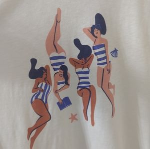 JCrew Cream tee sz L